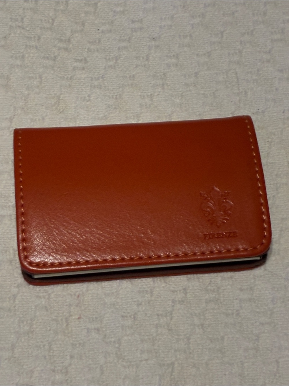 Firenze  Leather orange Card Holder